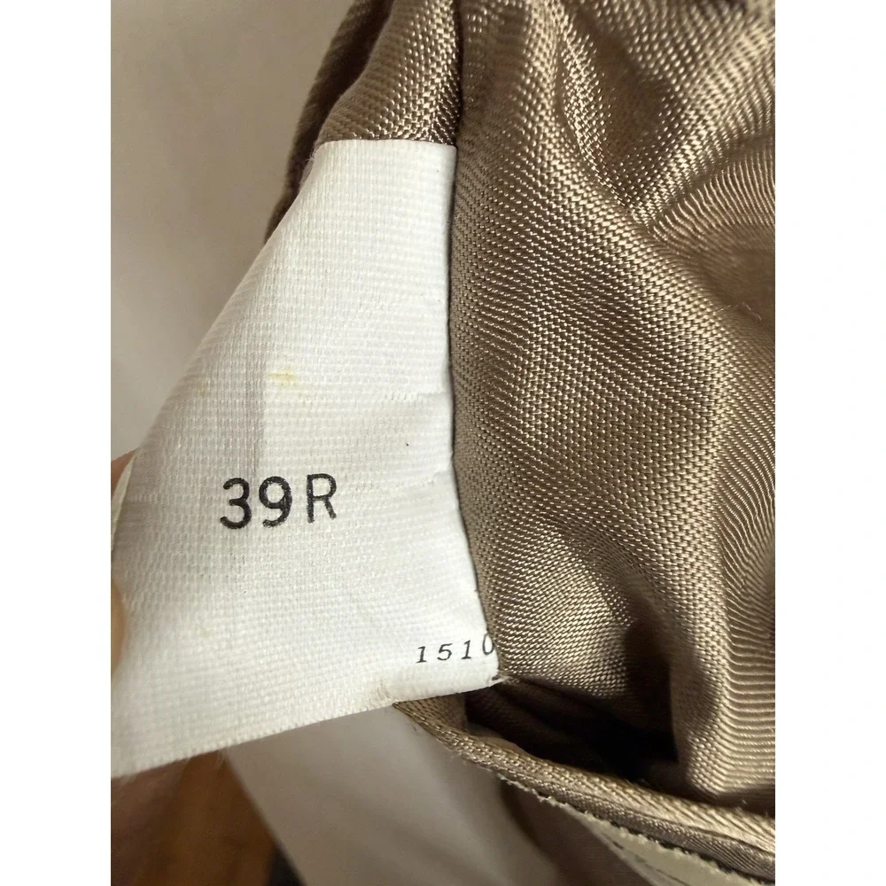 Robert Stock Men's Wool Houndstooth Sport Coat Blazer Brown Tan Tweed 39R